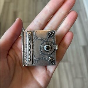 Hocus Pocus Sterling Silver Book Locket Pendant